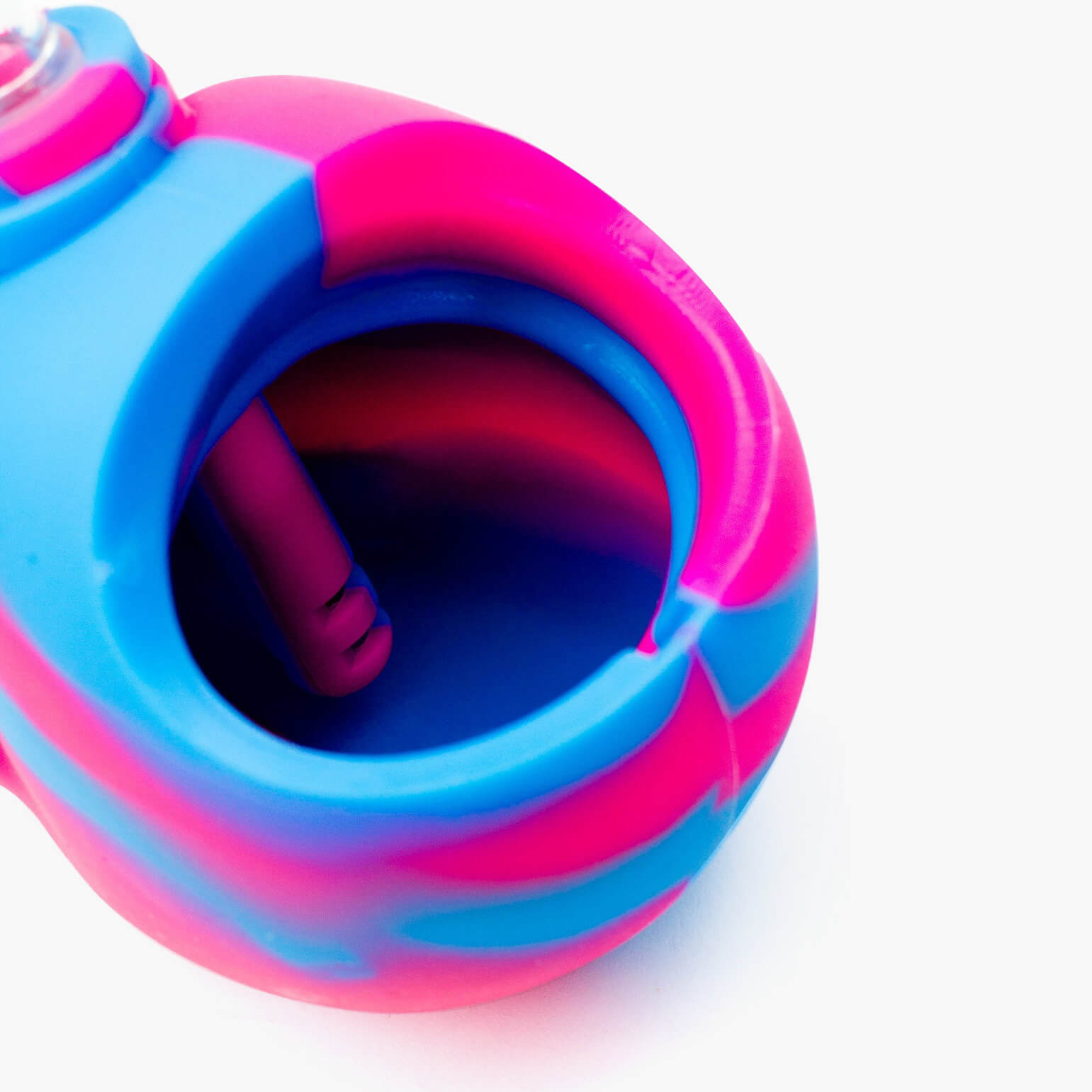 9&quot; Genie Skull Detachable Silicone Water Pipe Multi Colored - INHALCO