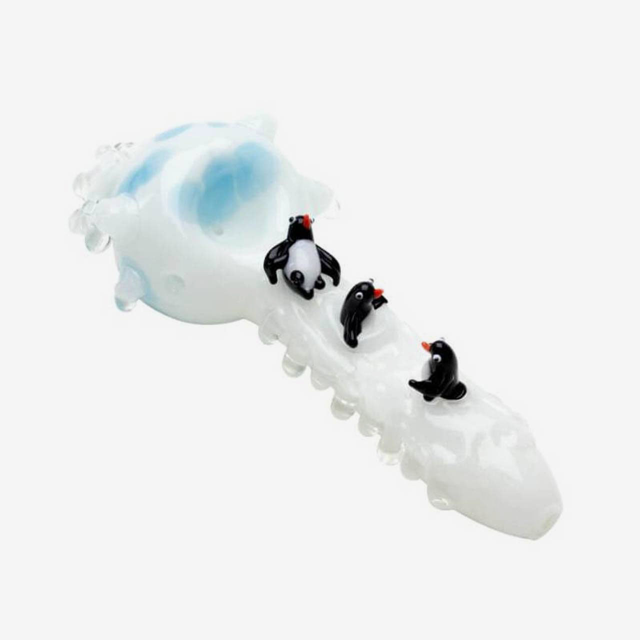4&quot; Icy Penguins Spoon Pipe - INHALCO