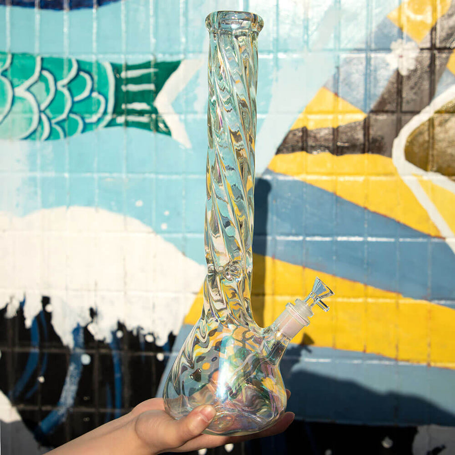 Iridescent Mini Bong  Aesthetic Smoke at Friends NYC Smoke Shop