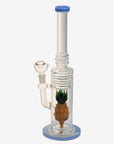 14" Straight Tube Percolator Glass Pineapple Bong - INHALCO