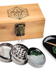 Vintage Stash Box Bundle - Ancient Symbol Design - Grinder - Rolling Tray - Airtight & UV Protecting Glass Jar - Accessory Gift Kit - Secure Storage Box - Lock & Key - Leaf-Way Brand Accessories_7