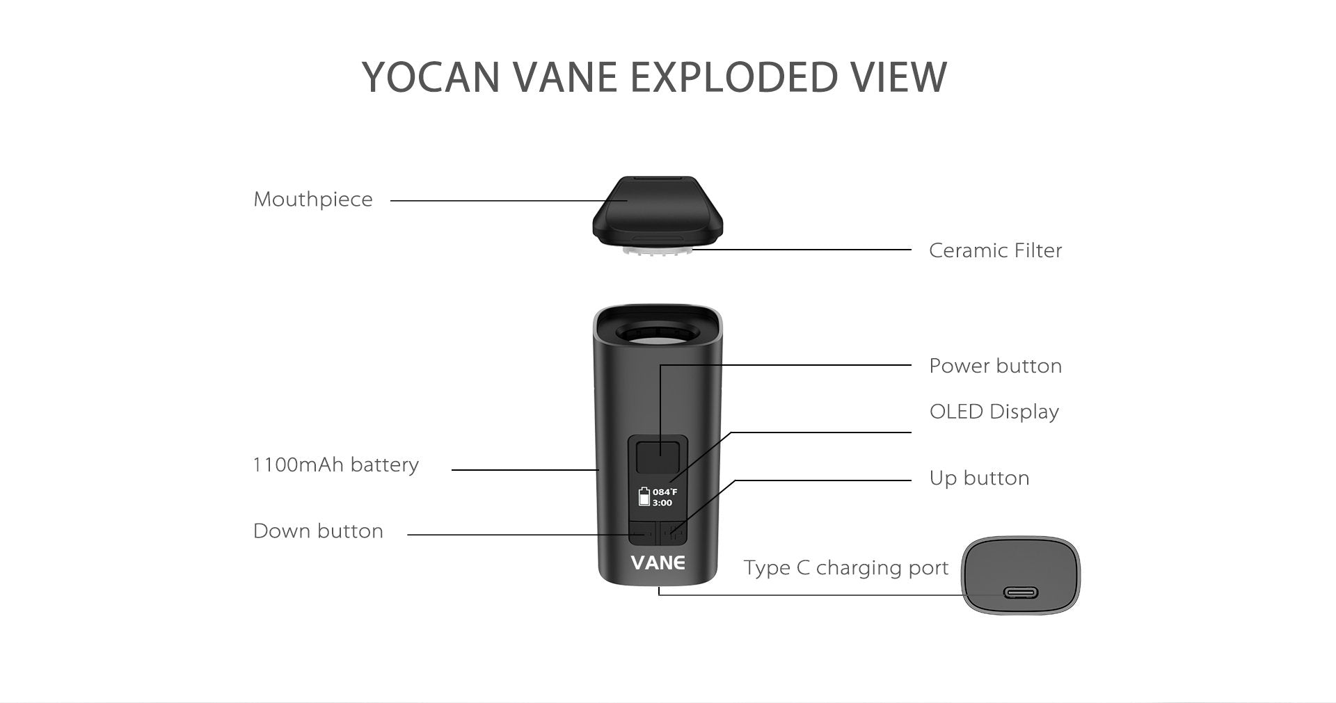 Yocan Vane Vaporizer - Dry Herb