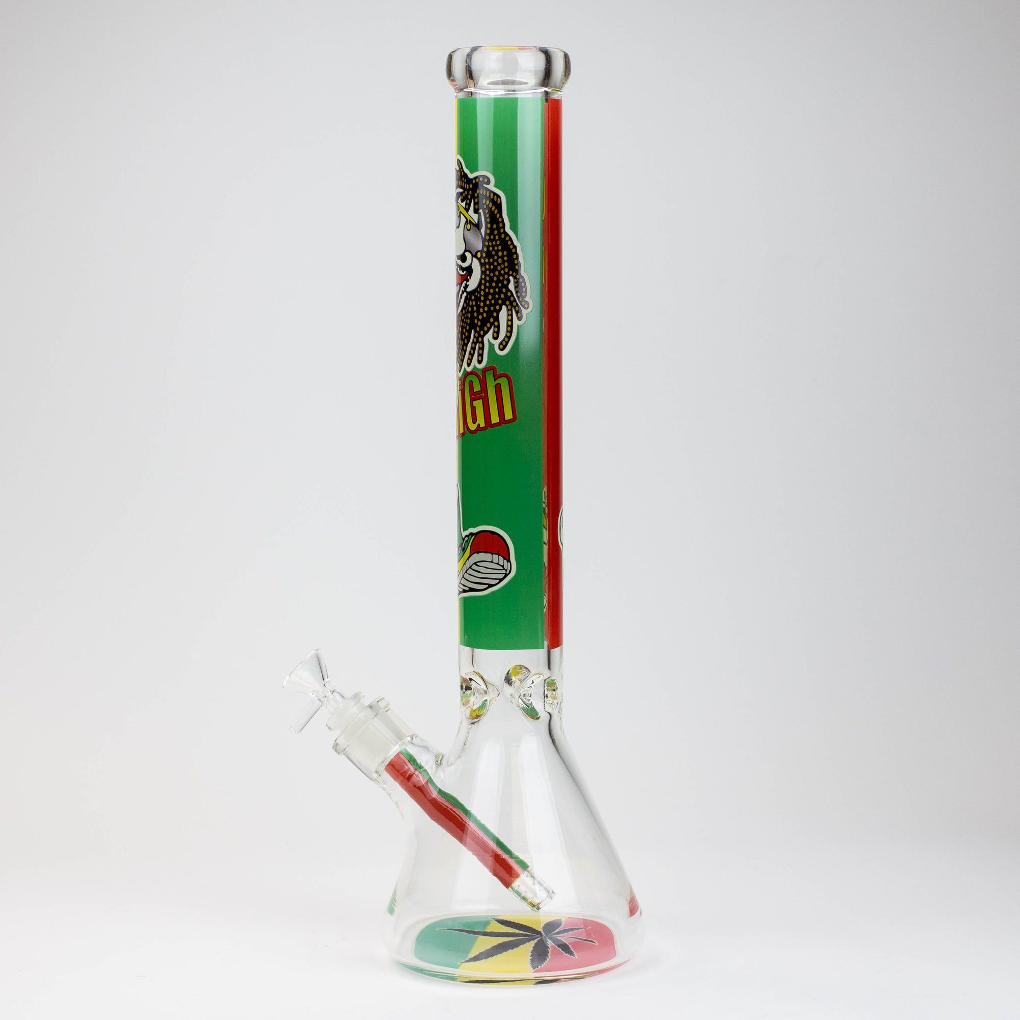 Rasta Man Classic Beaker Glass Bong