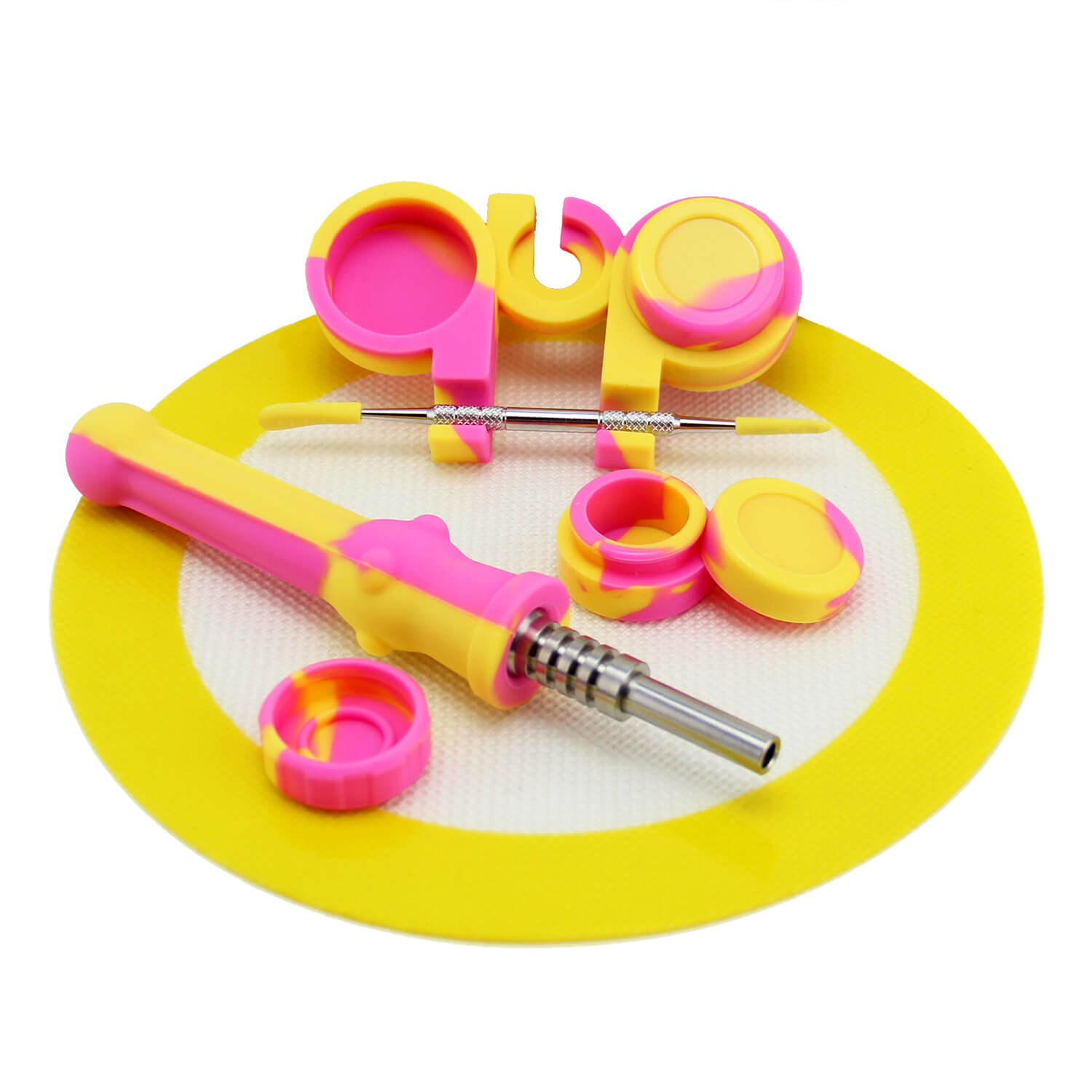 Silicone Honey Straw For Dab With Travel Bag - INHALCO