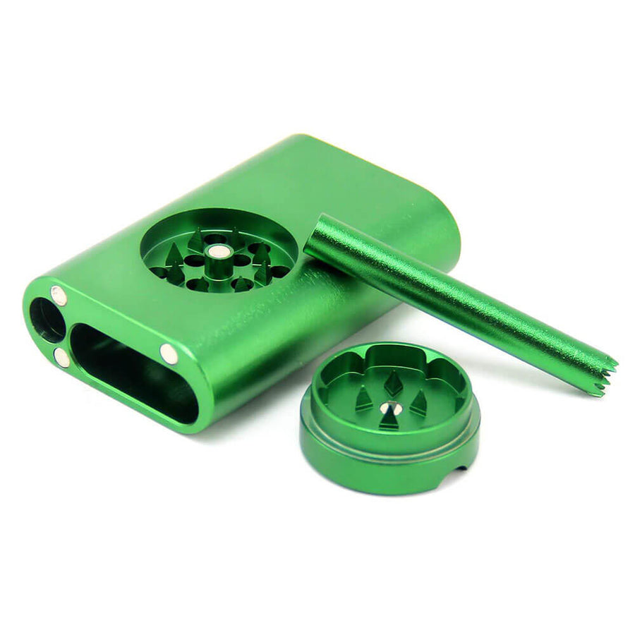 One Hitter Dugout With Grinder Green - INHALCO