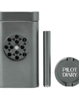 One Hitter Dugout With Mini Grinder Gray - INHALCO