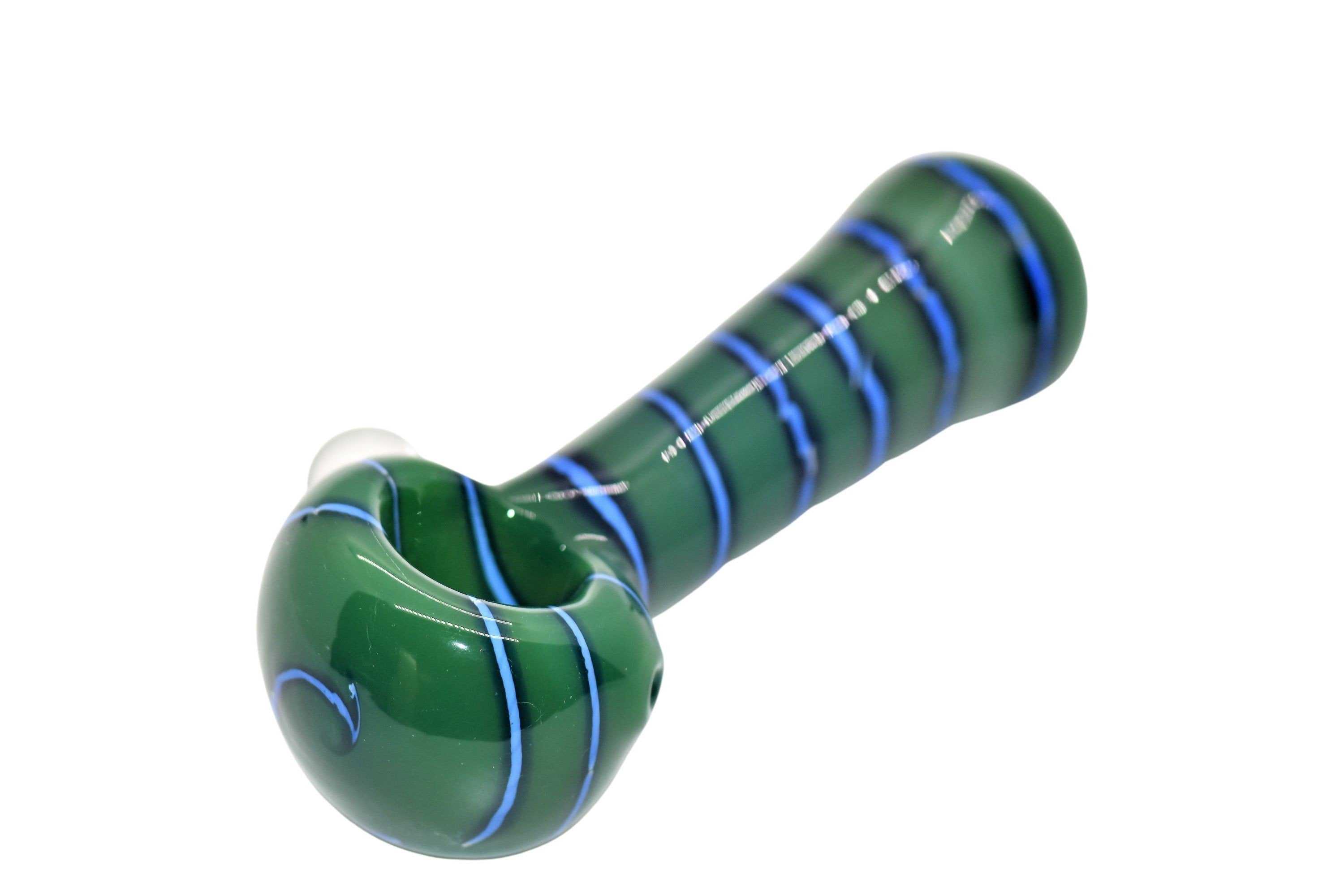 Green Spiral Spoon Pipe - INHALCO