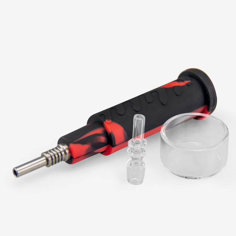 Pipes Tatted up Silicone Nectar Collector Glass Pipe for Smoking