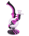 Silicone and Glass Double Chamber Water Pipe - INHALCO