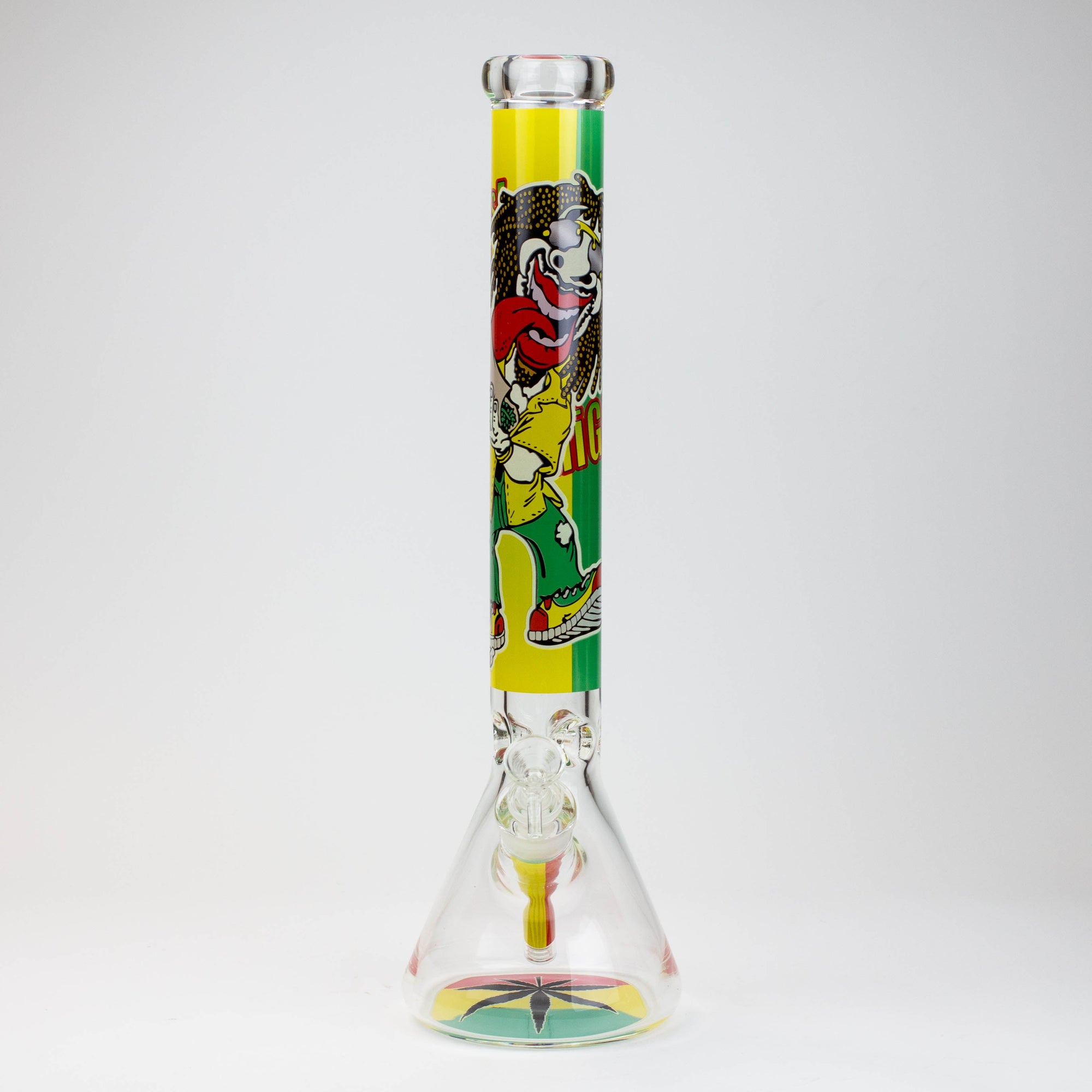 Rasta Man Classic Beaker Glass Bong