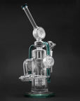 Double Recycler Glass Bong 13″ - INHALCO