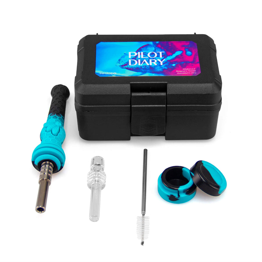 Silicone Nectar Collector Kit With Travel Case, INHALCO