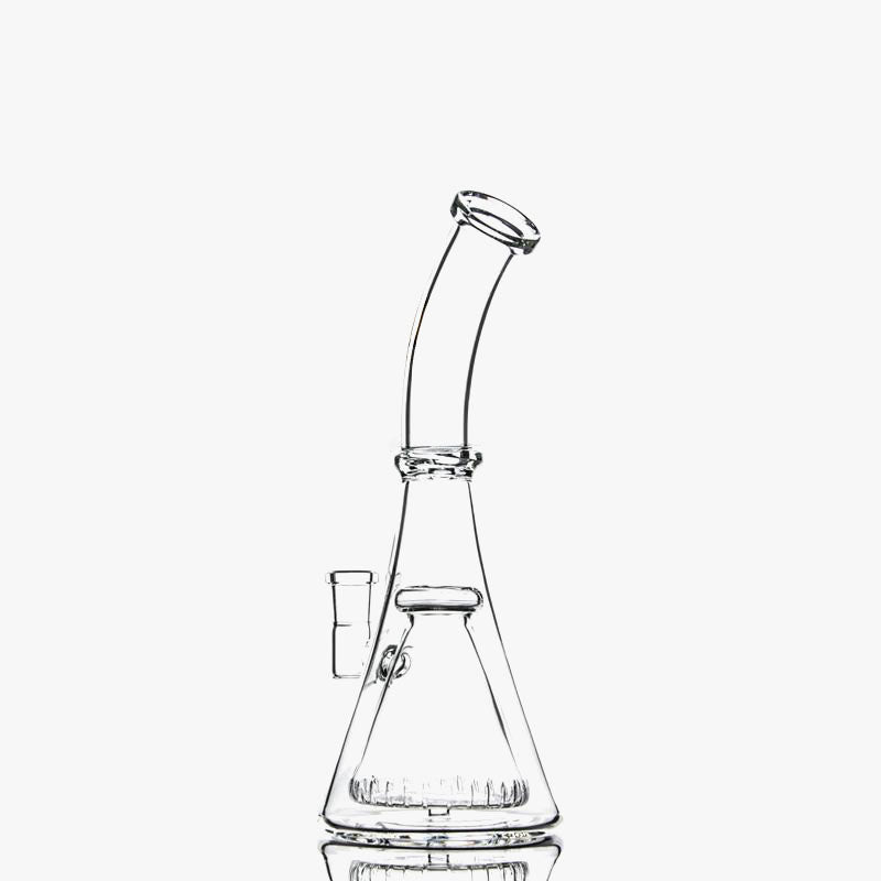 Bent Neck Bong With Slitted Cuts - INHALCO
