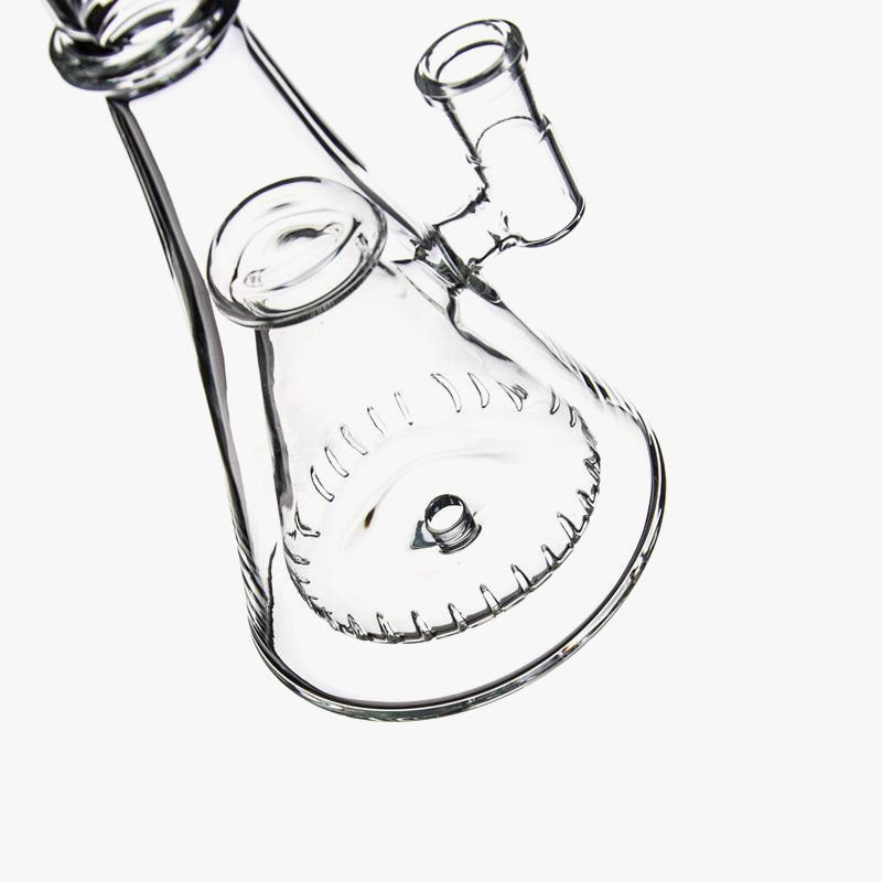 Bent Neck Bong With Slitted Cuts - INHALCO