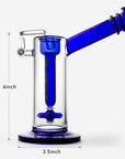 Hephaestus Glass Bubbler Swing Arm Bucket Blue - INHALCO