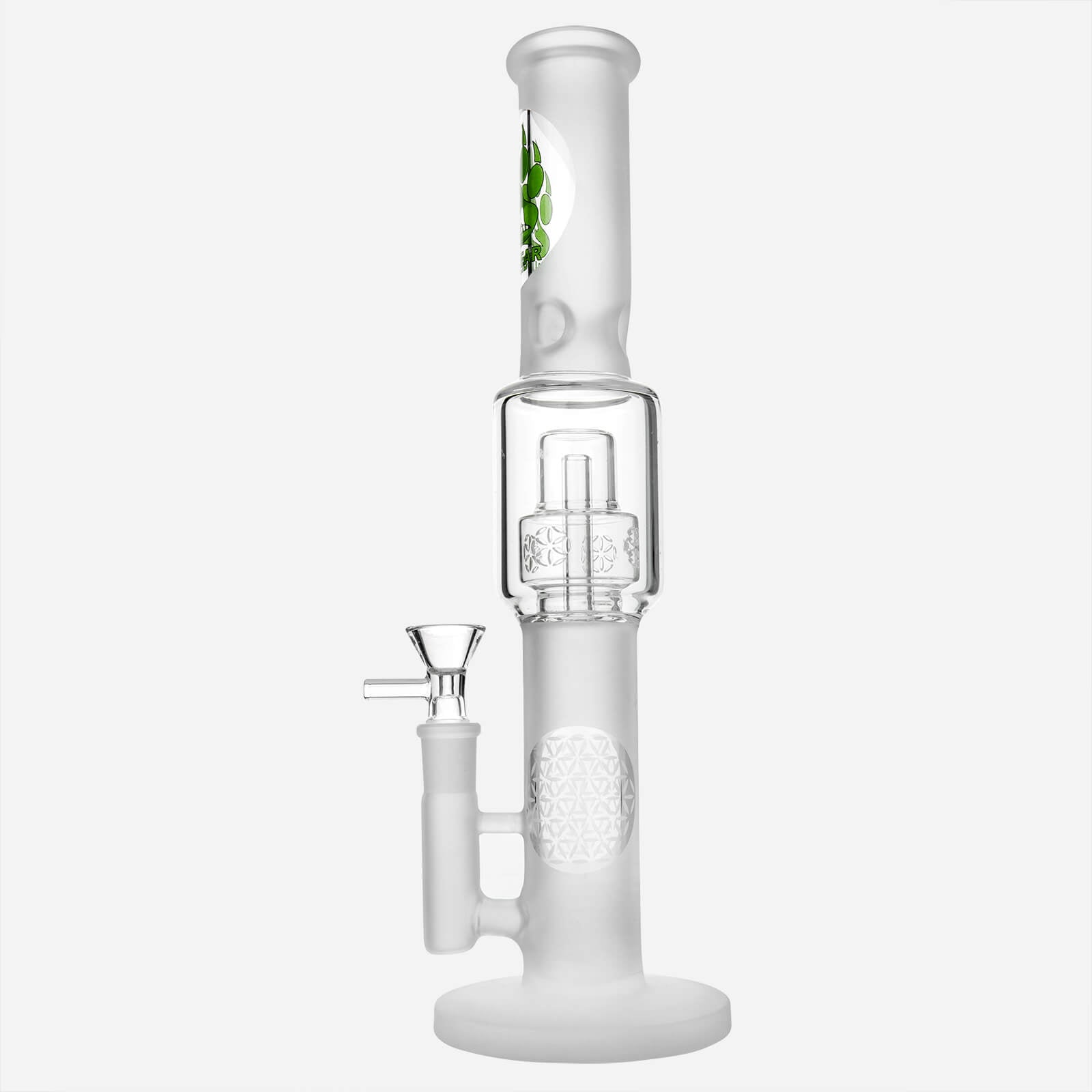 Frosted Glass Bong Seed Of Life Percolator