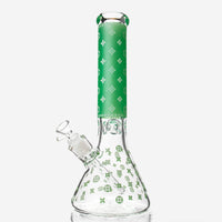 LV Bong with Sandblast by Swerve Glass - 13 Tall - 420 Glass Search