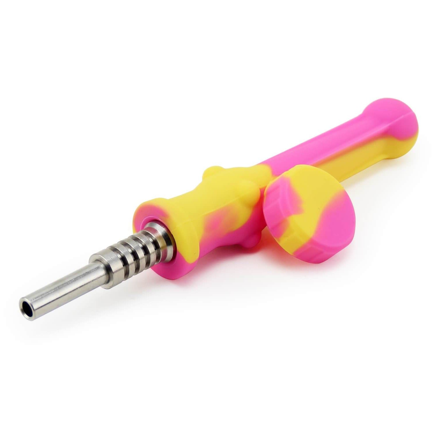 Silicone Nectar Collector Pink/Yellow - INHALCO