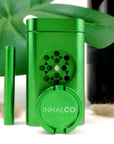 One Hitter Dugout With Mini Grinder Green - INHALCO