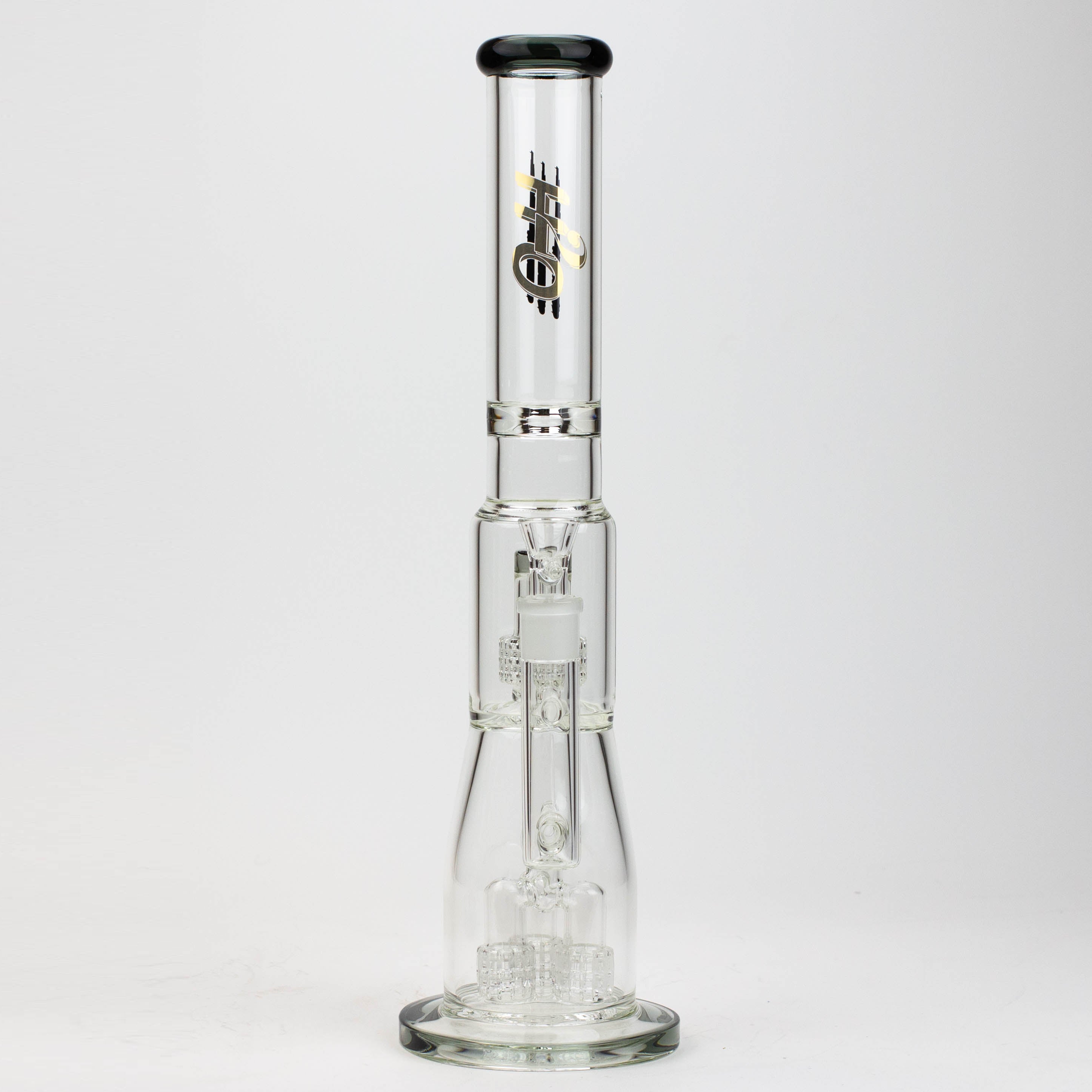 17.5&quot; H2O glass water bong with shower head percolator [H2O-5003]_8