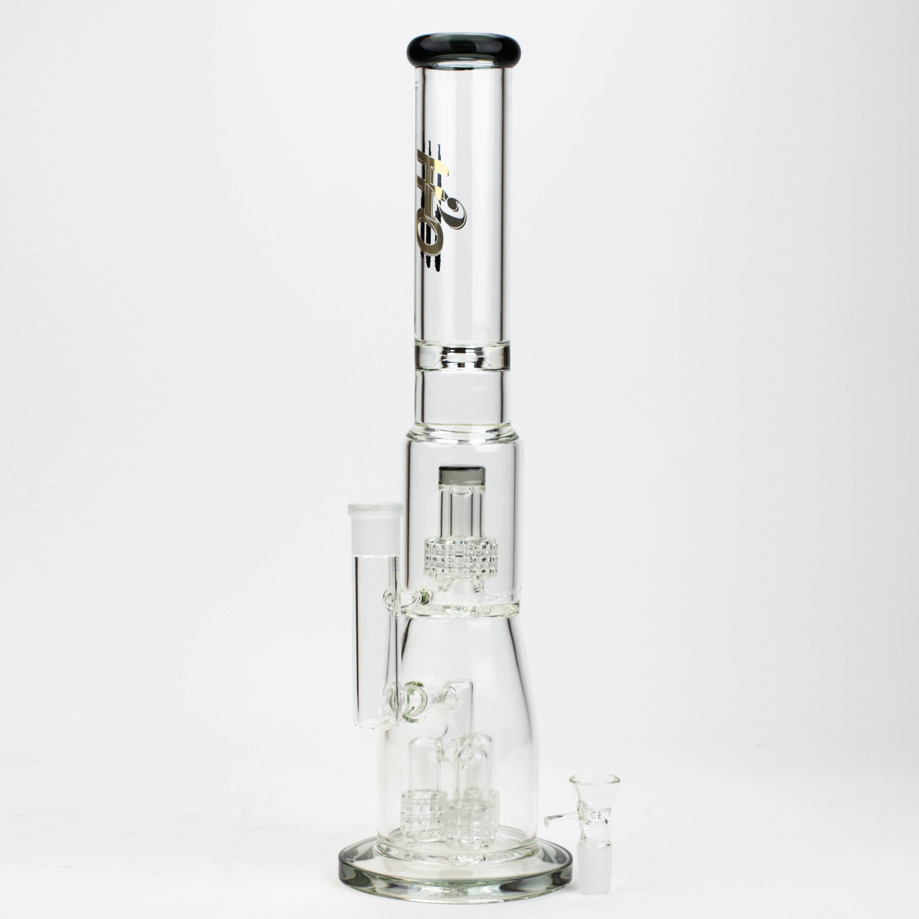 17.5&quot; H2O glass water bong with shower head percolator [H2O-5003]_3