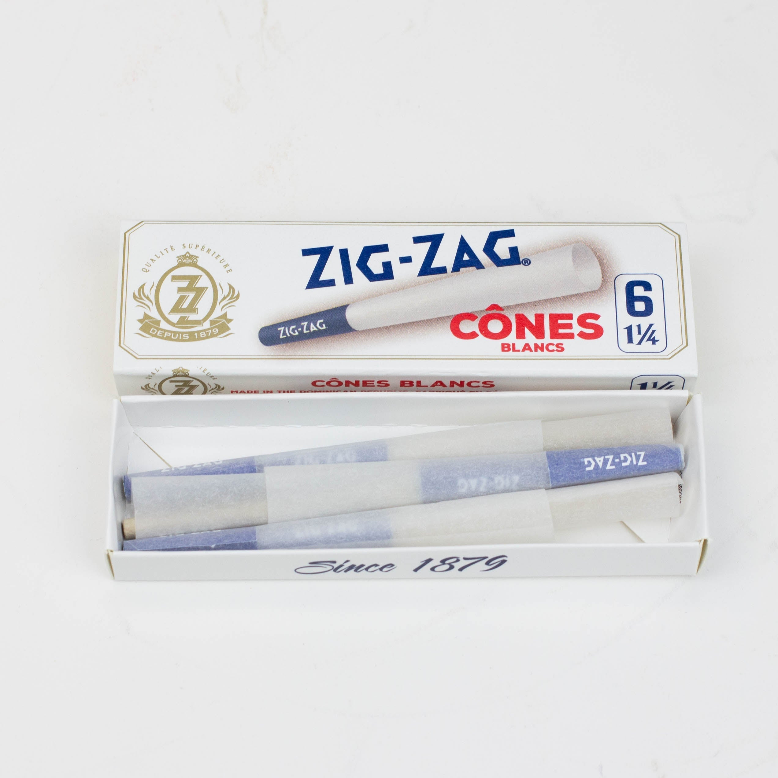 Pre-Rolled Cones - Zig-Zag White 1 1/4 Papers Box of 24_1