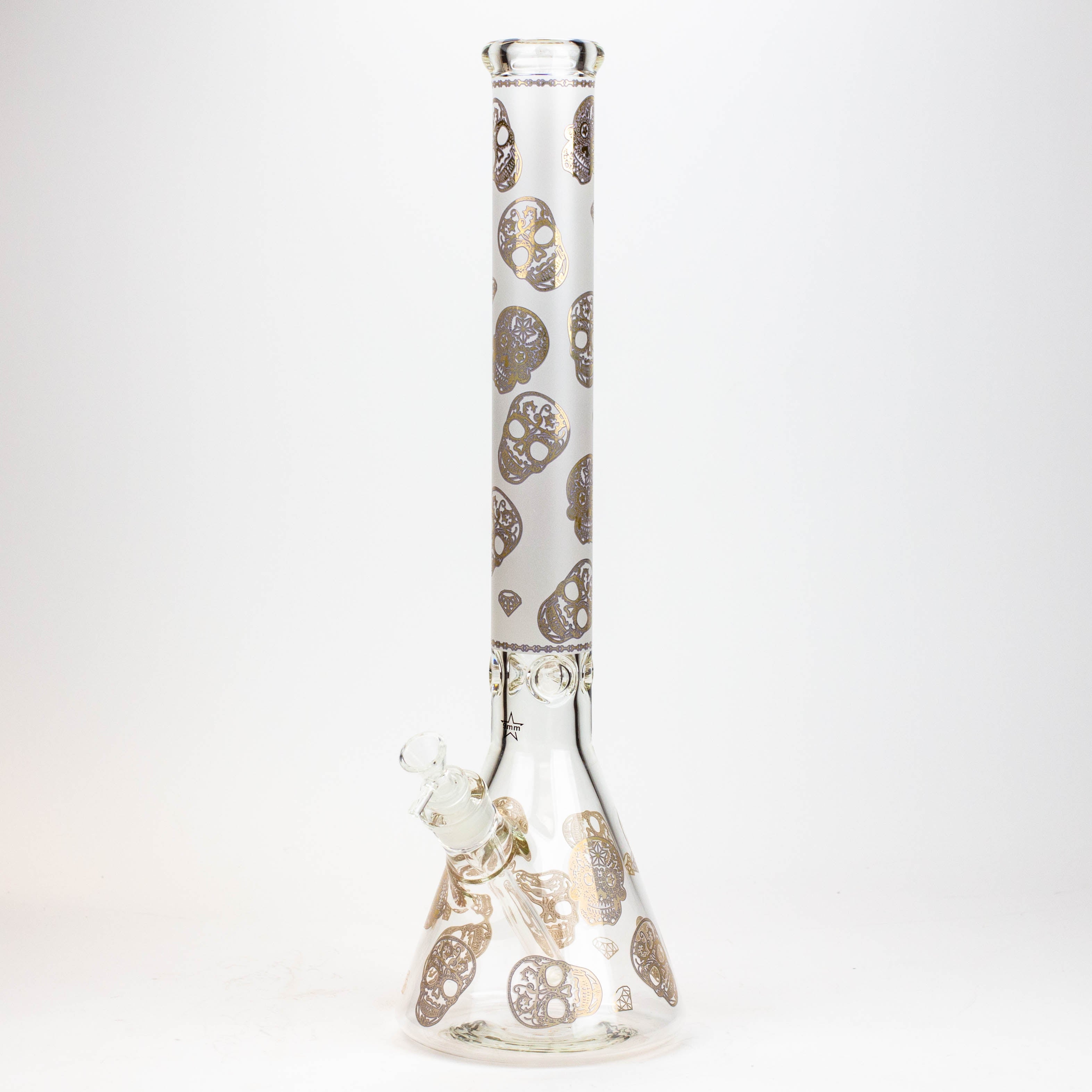 20&quot; Skull Patterned Glass Water Pipe_10