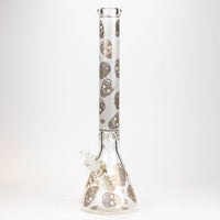 20" Skull Patterned Glass Water Pipe_10