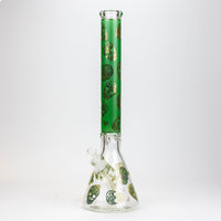 20" Skull Patterned Glass Water Pipe_6