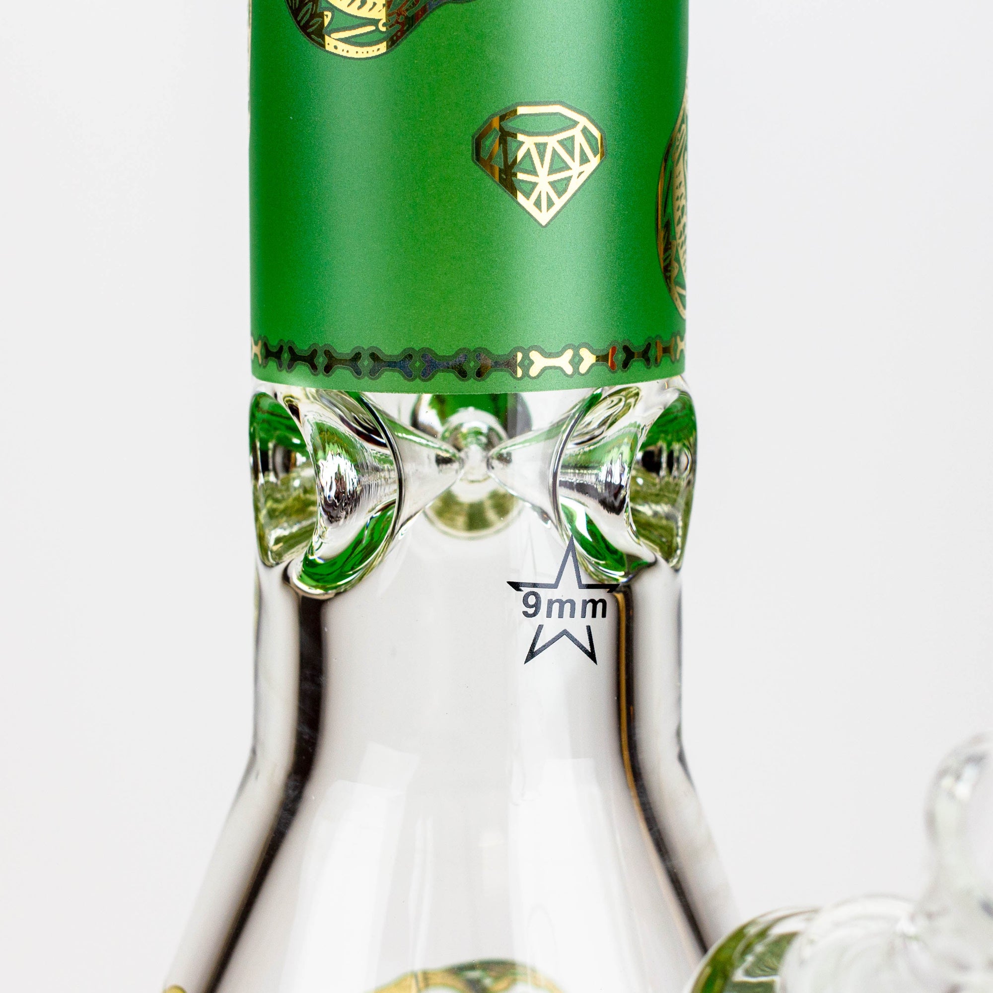 20" Skull Patterned Glass Water Pipe_2