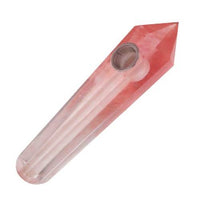 Red Melting Stone Crystal Weed Pipe - INHALCO