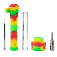 Glass Nectar Collector Straw With Silicone Cover - INHALCO
