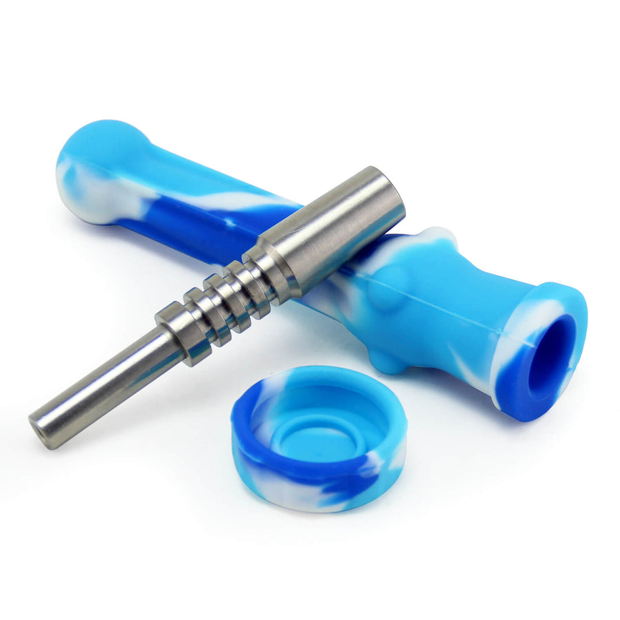 4 Silicone Nectar Collector With Titanium Nail And Silicone Lid