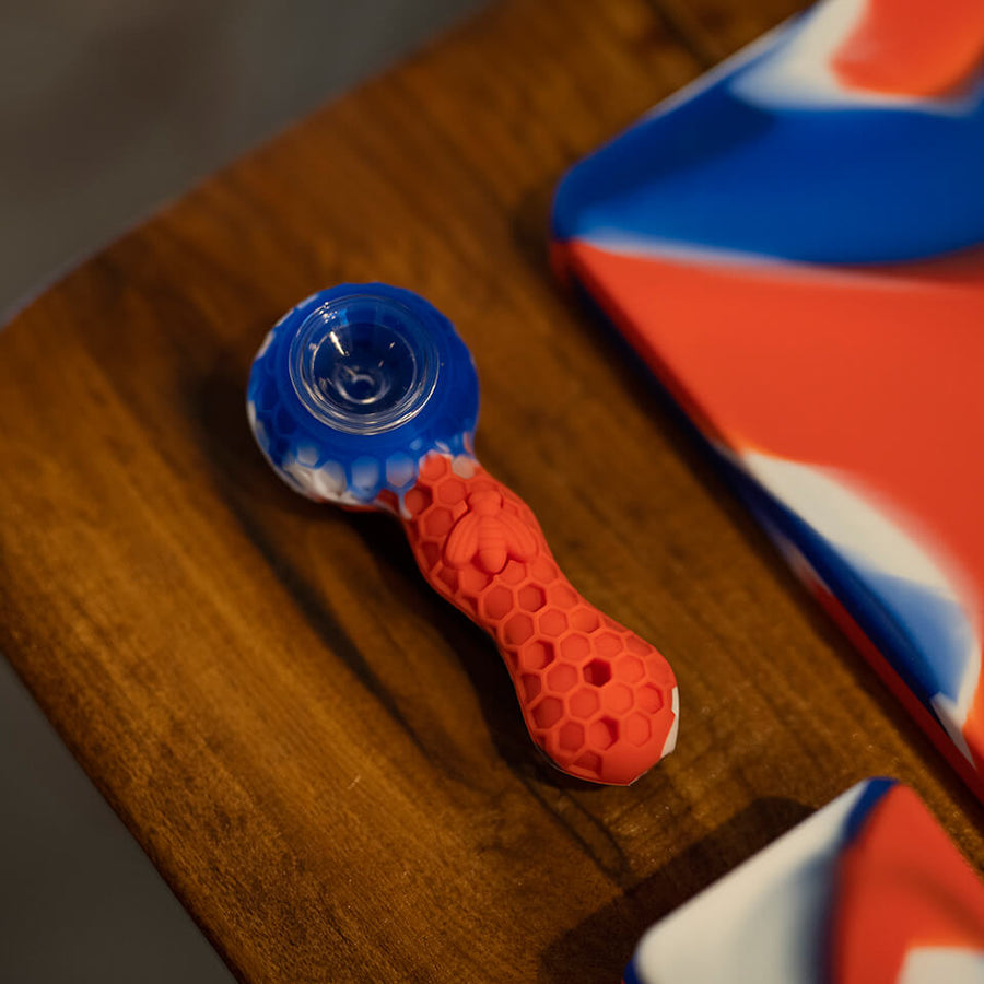 Silicone Pipe Weed With Glass Bowl