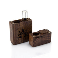 Wood Dugout With Glass One Hitter Pipe - INHALCO