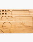 Discreet Smoker Bamboo Wooden Rolling Tray - INHALCO