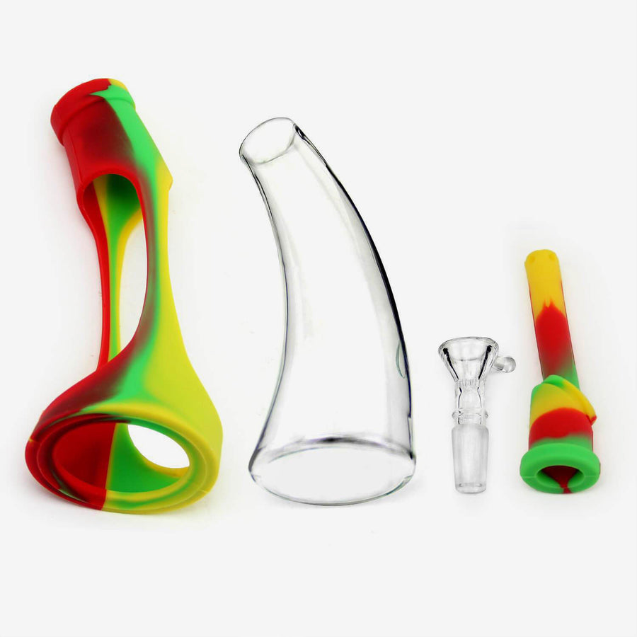 Waxmaid  Horn Silicone Glass Water Pipe