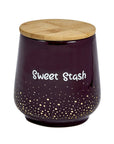 DELUXE CANISTER STASH JAR - GOLD DOTS - SWEET STASH_0